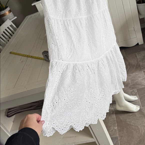 Suzy Shier White Eyelet Tiered Maxi Skirt XS NWOT - Picture 3 of 7
